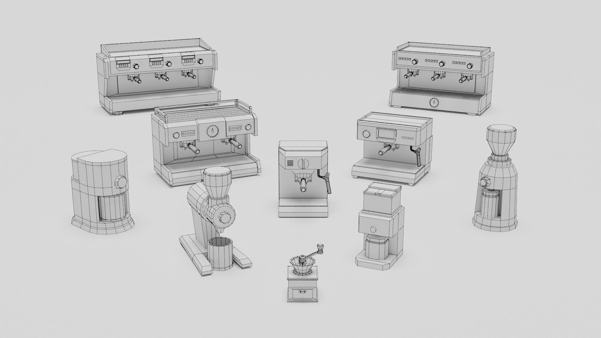 Food Cart Pack Collection Low-poly 3D model_44