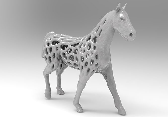 Horse Statue Low-poly 3D model