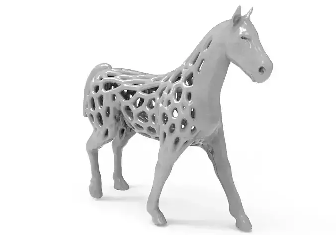 Horse Statue Low-poly 3D model