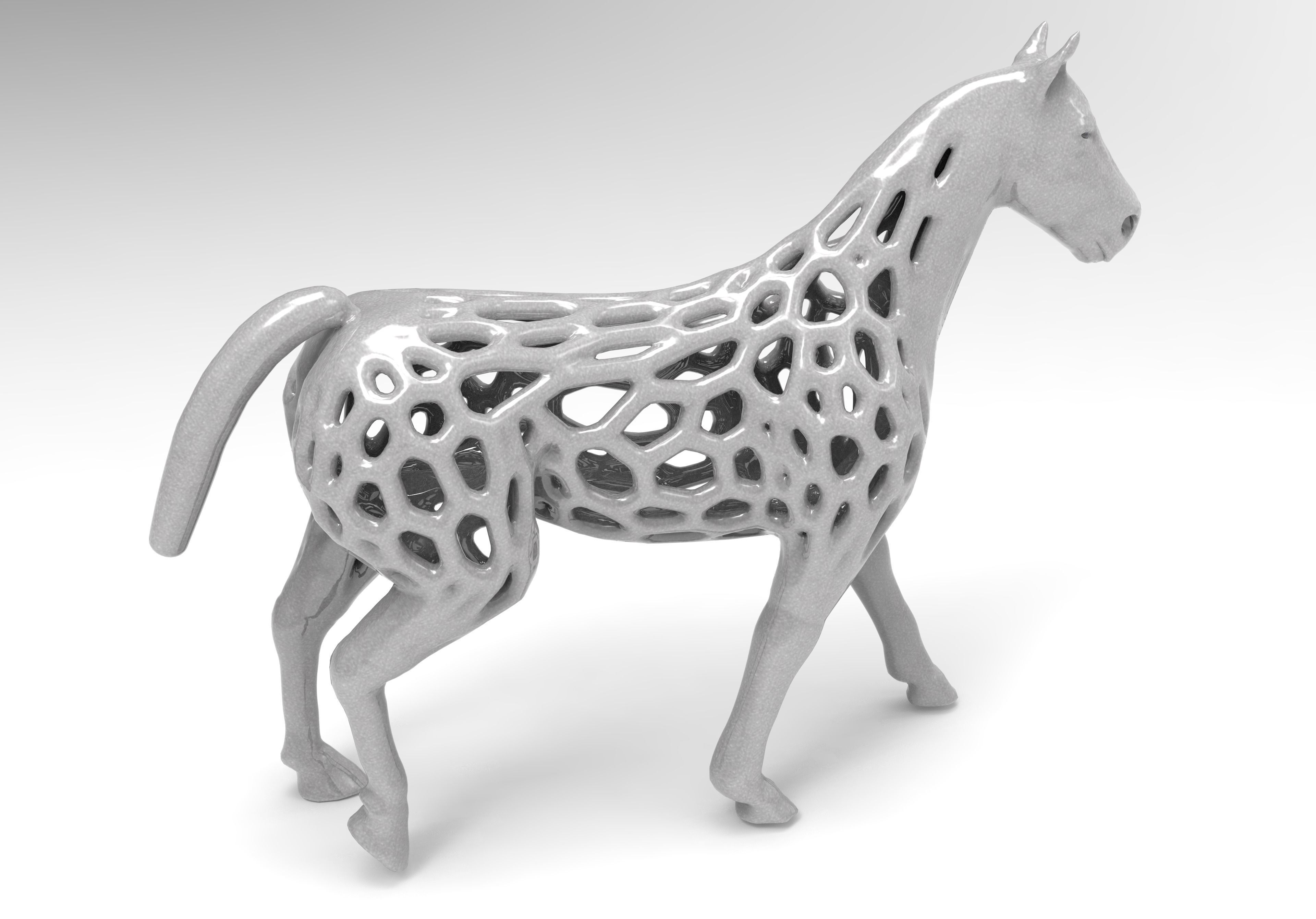 Horse Statue Low-poly 3D model_5
