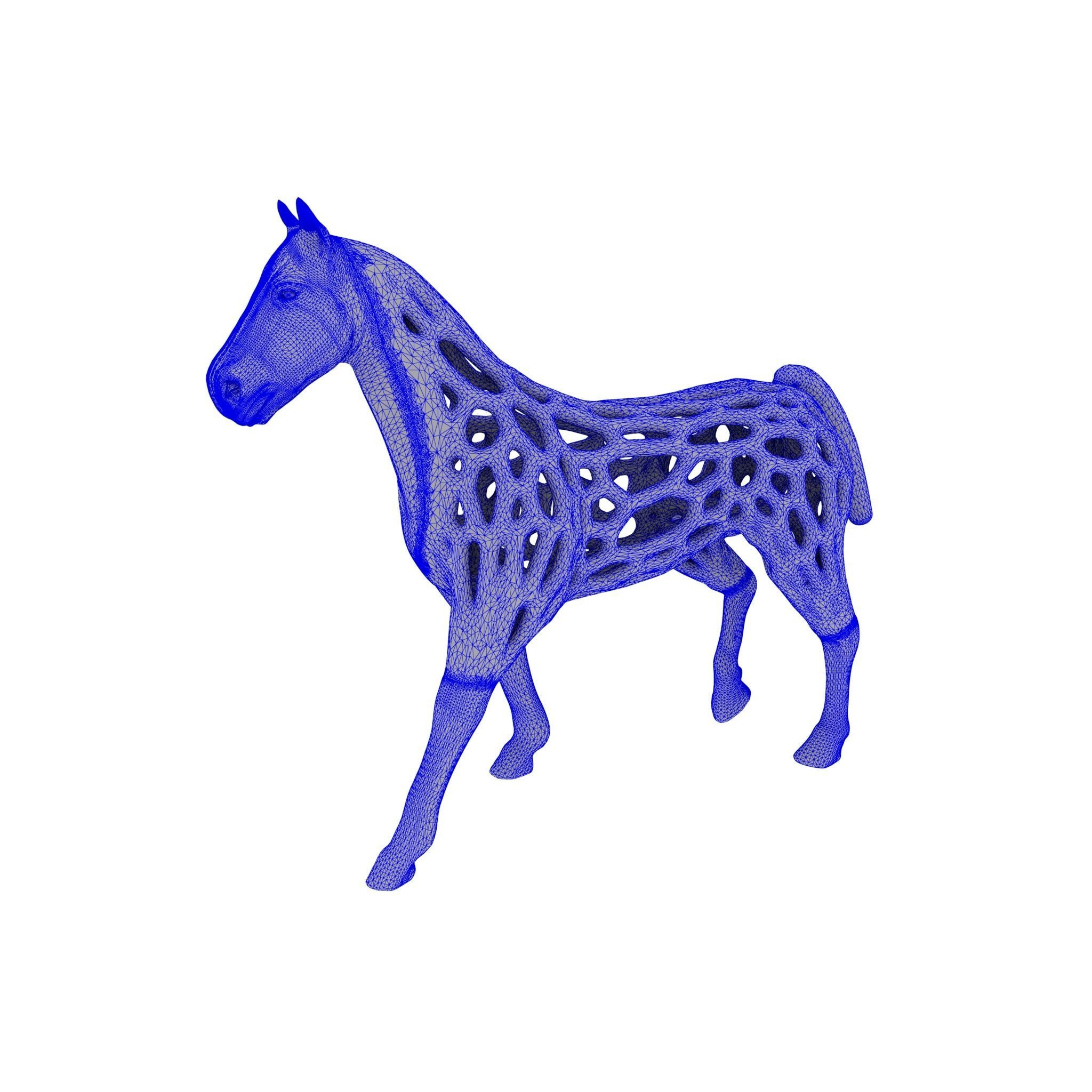 Horse Statue Low-poly 3D model_14