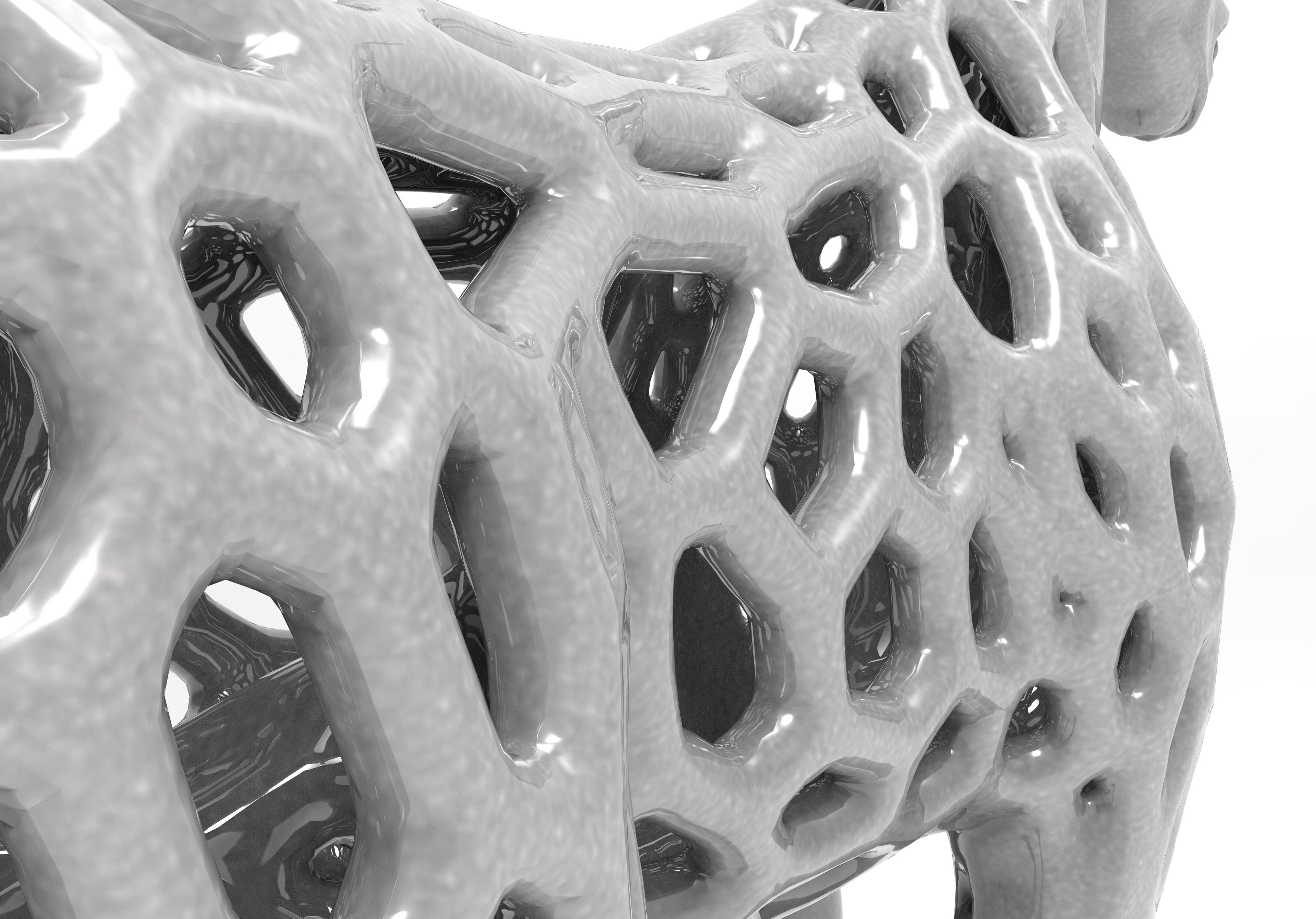 Horse Statue Low-poly 3D model_13