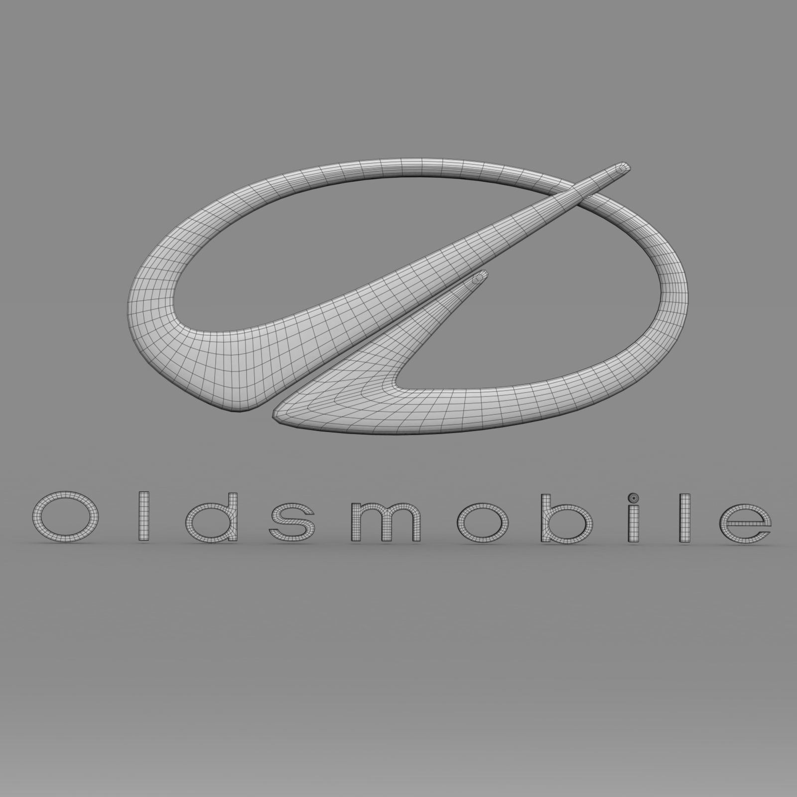 oldsmobile logo 3D model_7