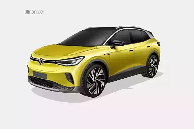 Volkswagen ID4 2021 Low-poly 3D model