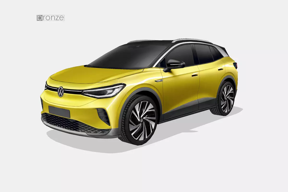 Volkswagen ID4 2021 Low-poly 3D model_0