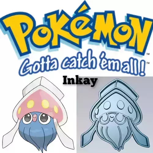 Pokemon Inkay Cookie Cutter Stamp Cake Decorating