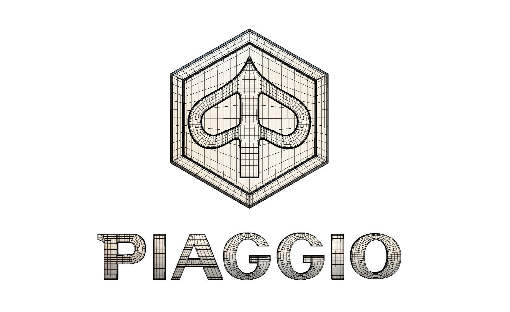 piaggio logo 3D model_6