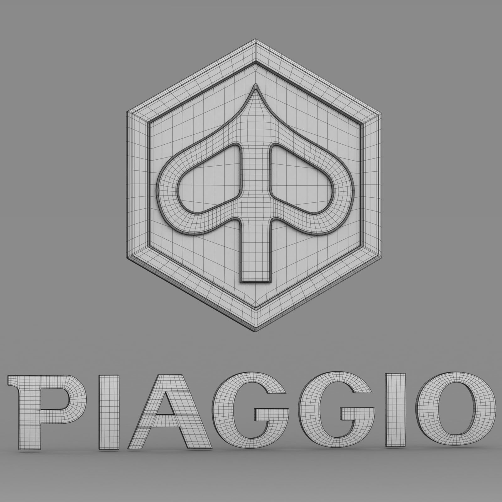 piaggio logo 3D model_13