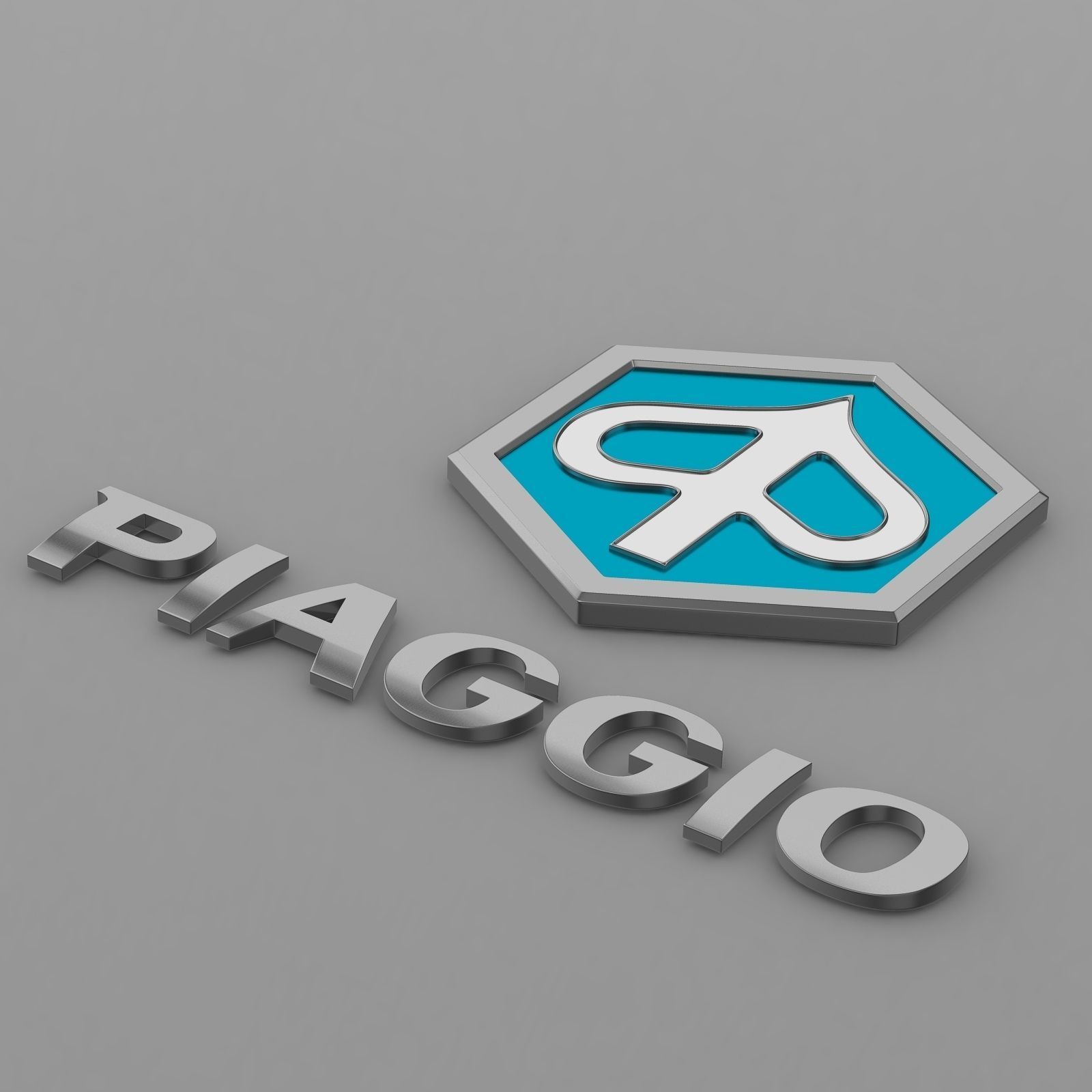 piaggio logo 3D model_11