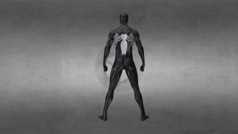 Black spiderman 3D model_0