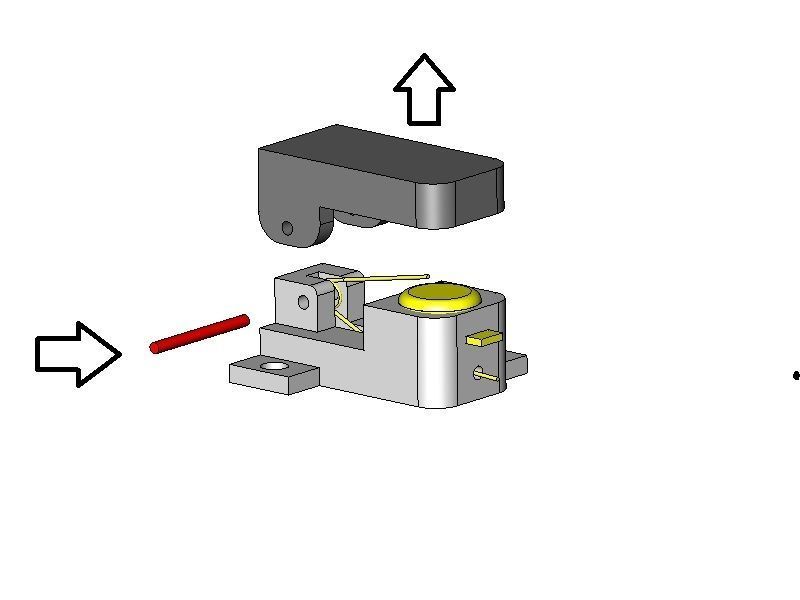 SPST Momentary Small Switch 3D print model_2