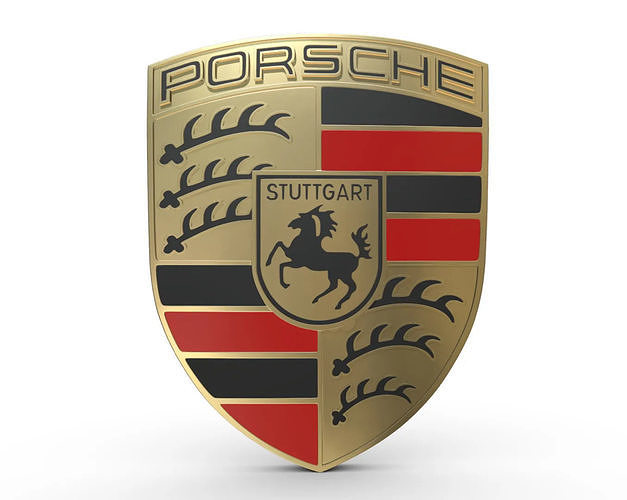 porsche logo 3D model