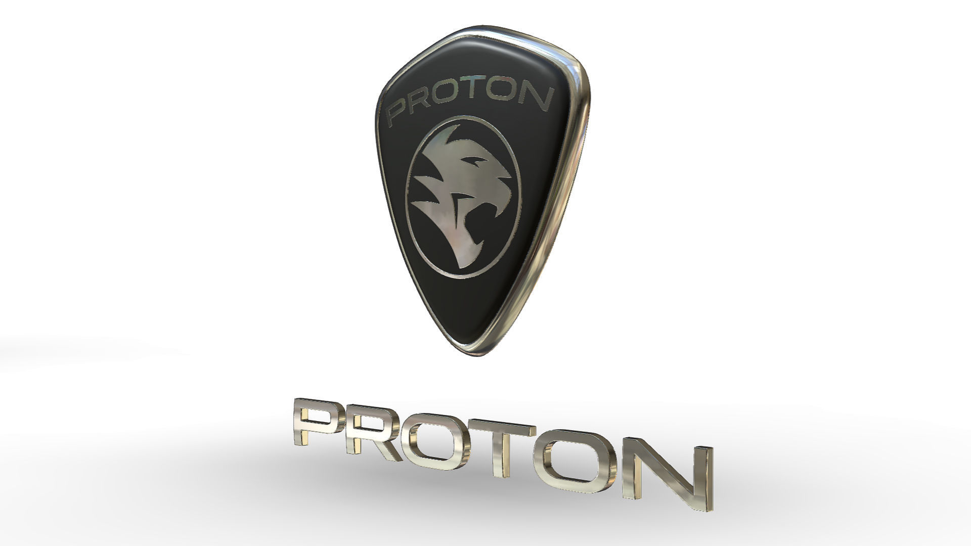 proton logo 3D model_2