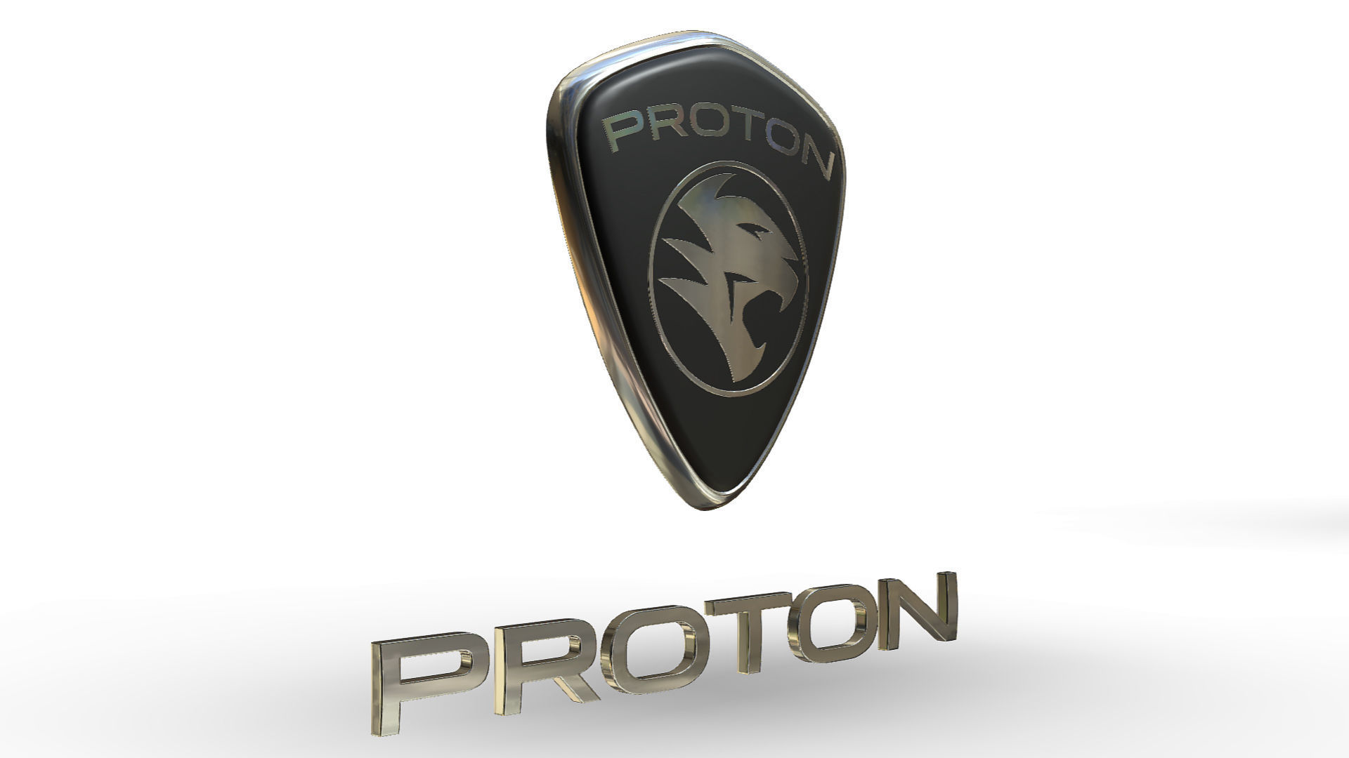 proton logo 3D model_1