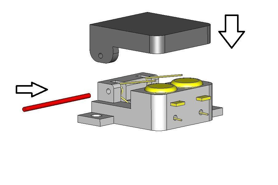SPDT Momentary Small Switch 3D print model_2