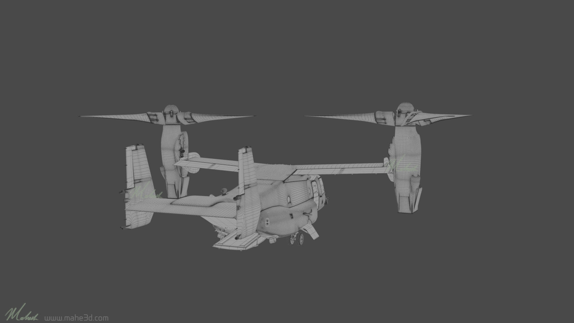 MV22-Osprey osprey aircraft 3D model_12