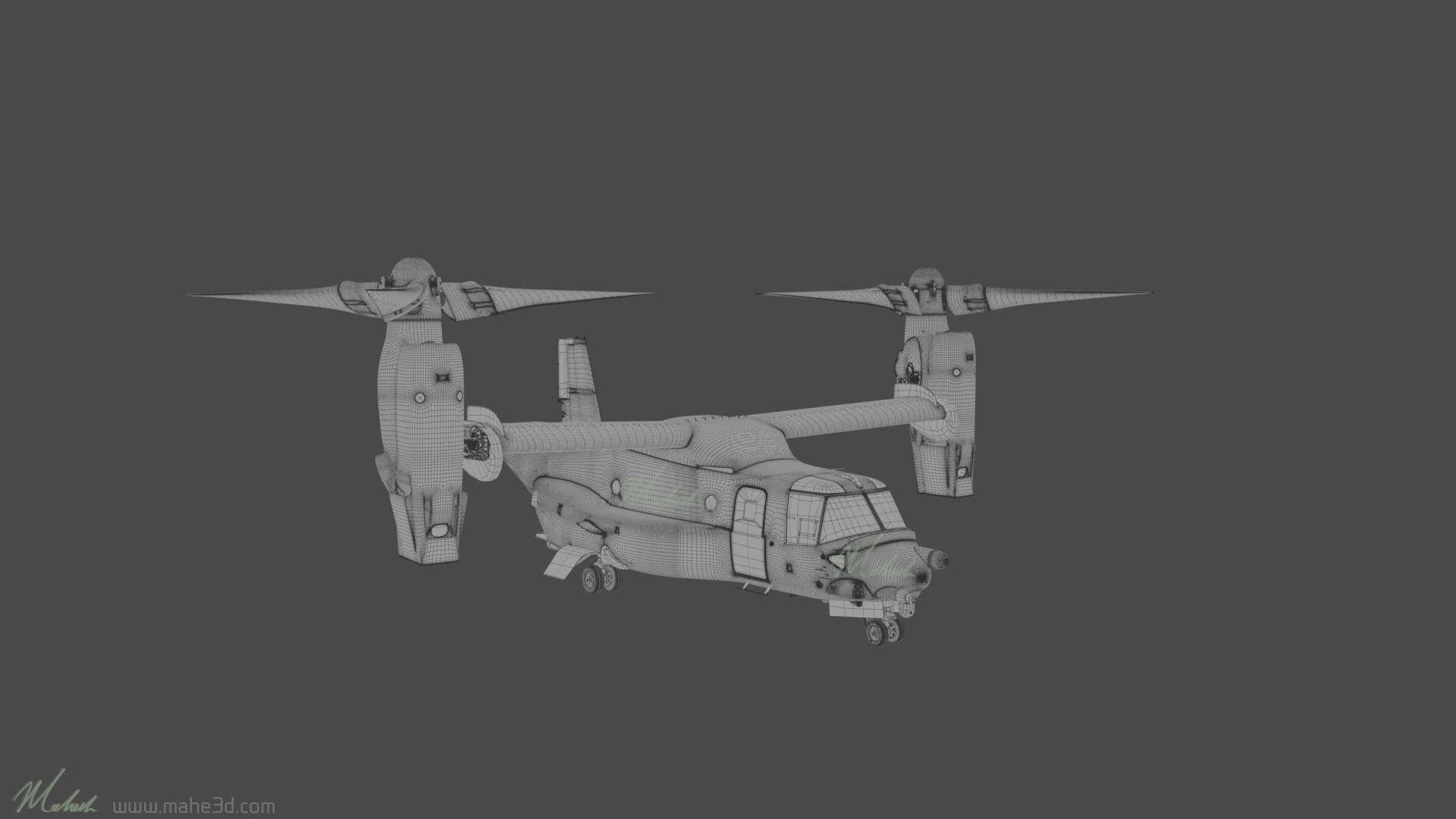 MV22-Osprey osprey aircraft 3D model_10