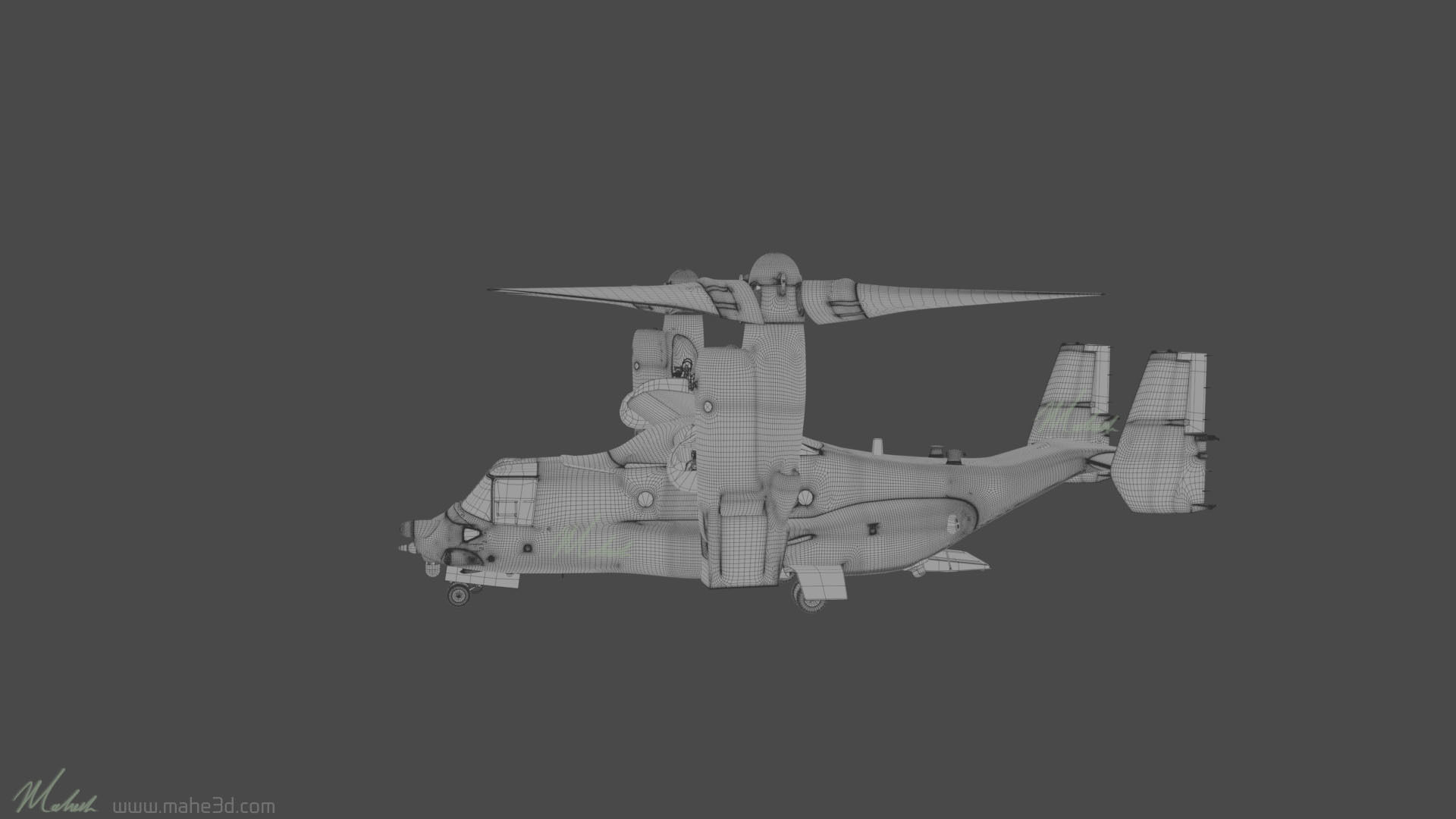 MV22-Osprey osprey aircraft 3D model_13