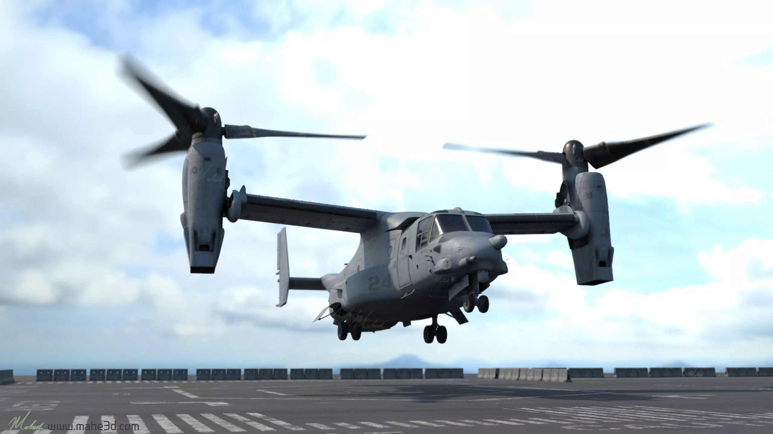 MV22-Osprey osprey aircraft 3D model_0
