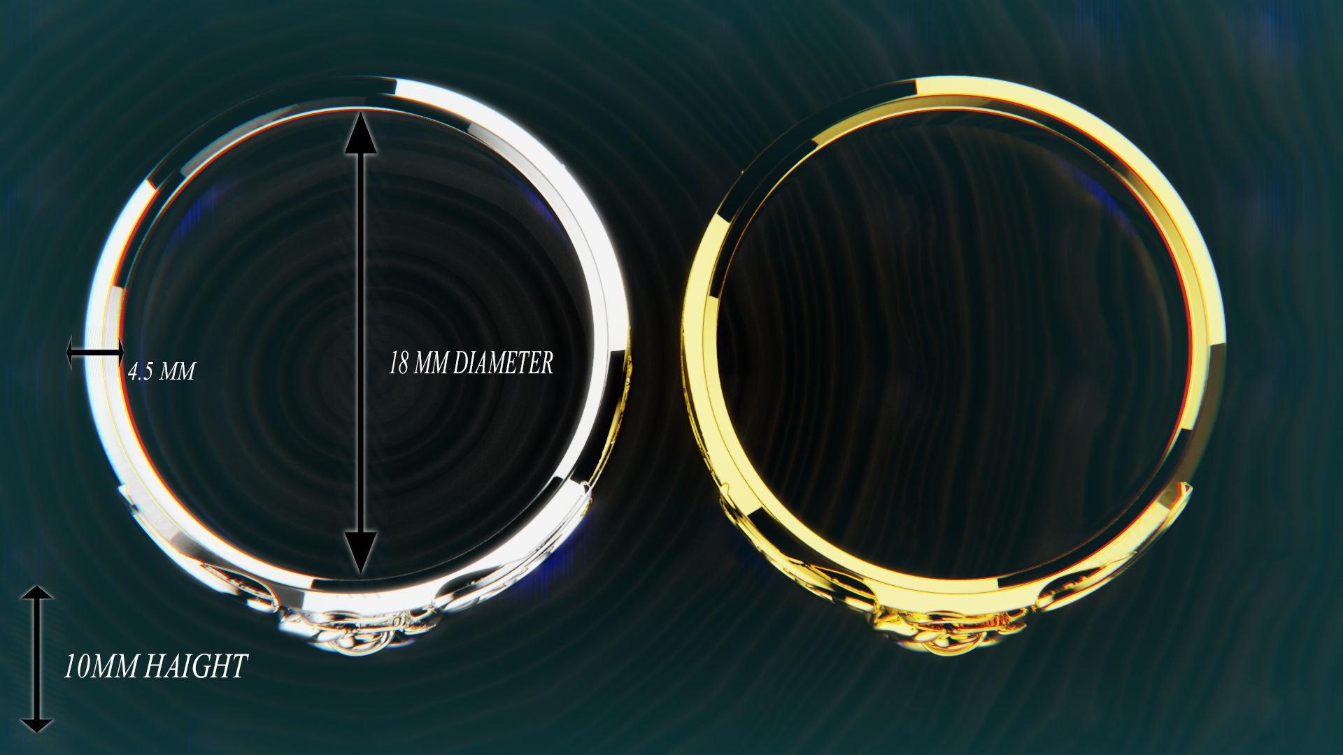 Ring with floral ornament for 3d Printing 3D print model_2