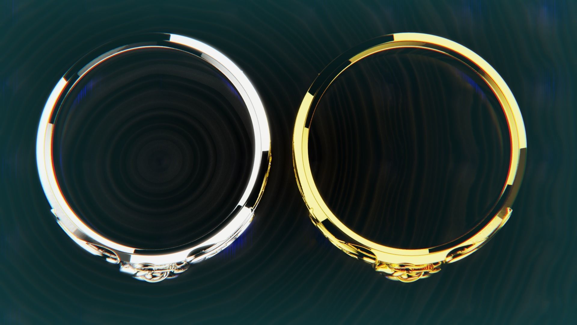 Ring with floral ornament for 3d Printing 3D print model_8