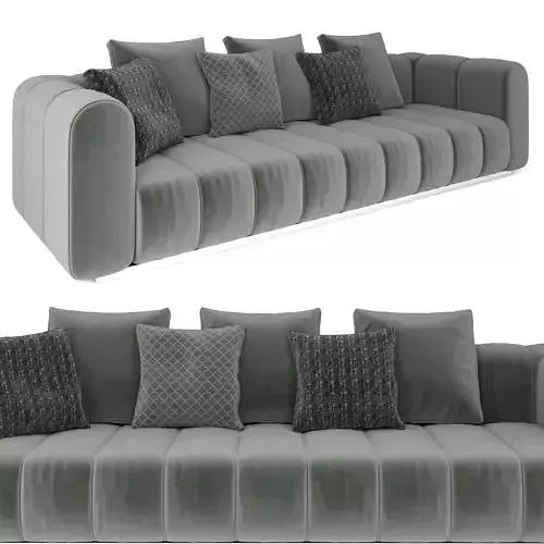 Dark Green Sofa 3D model