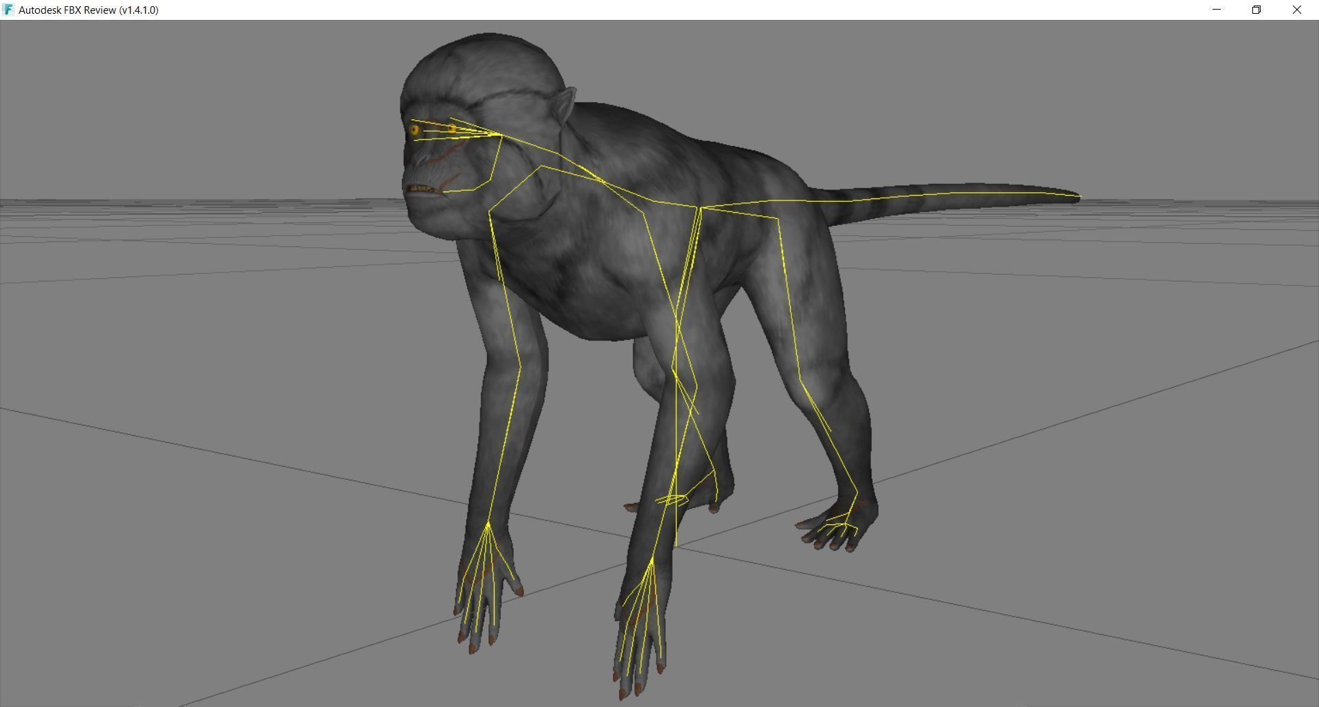 Animal - Monkey Low-poly 3D model_2