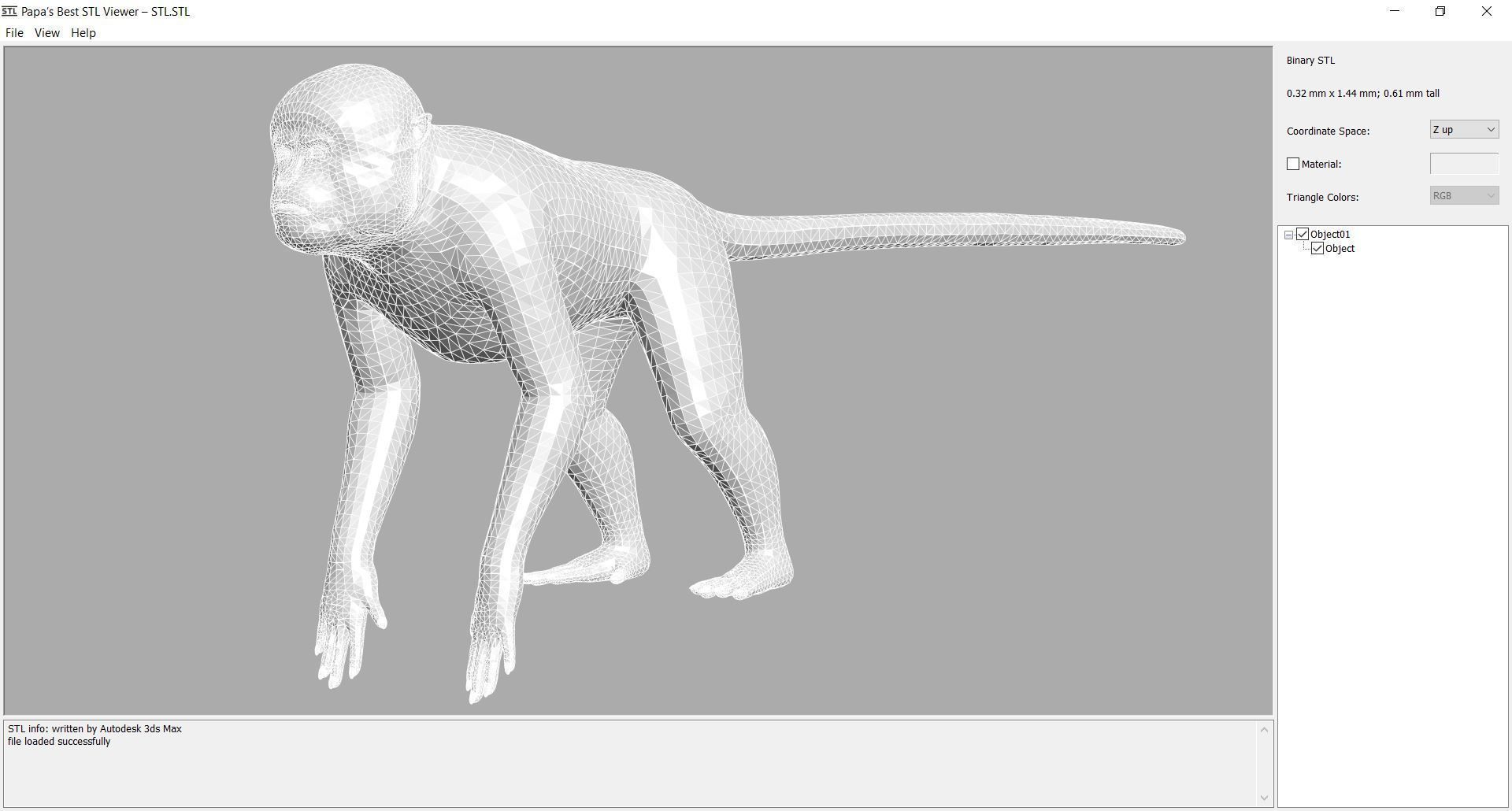 Animal - Monkey Low-poly 3D model_6