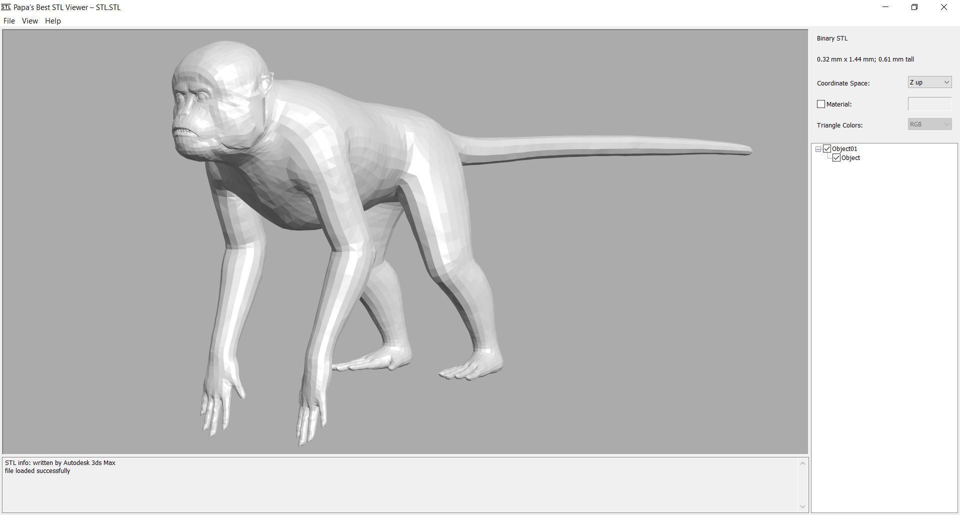 Animal - Monkey Low-poly 3D model_5