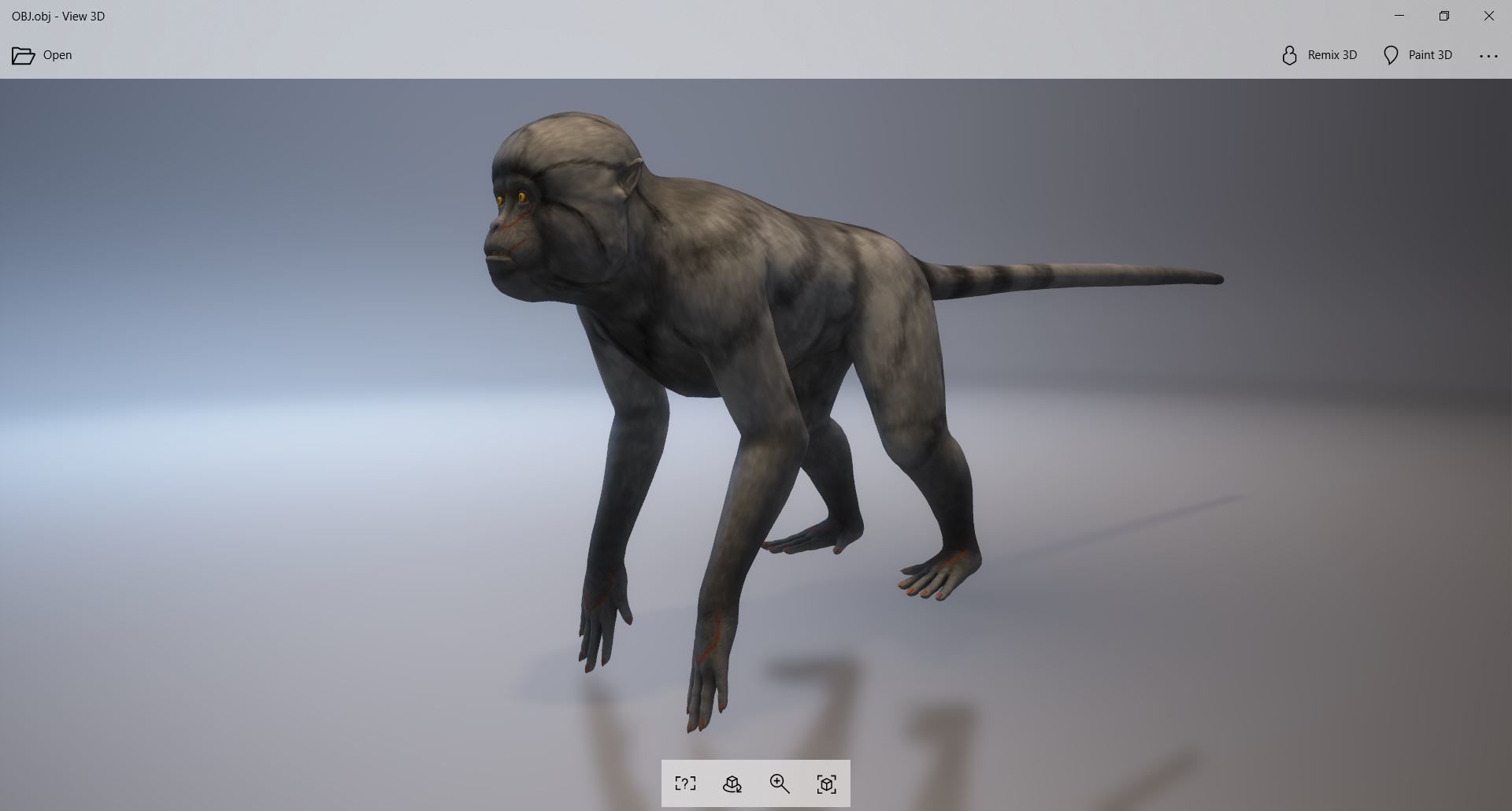 Animal - Monkey Low-poly 3D model_13