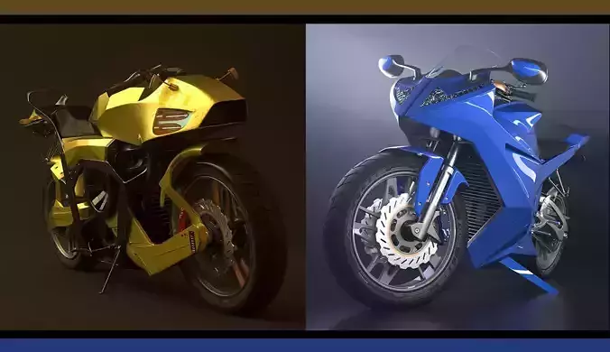 Concept motorcycles pack 3D Model Collection