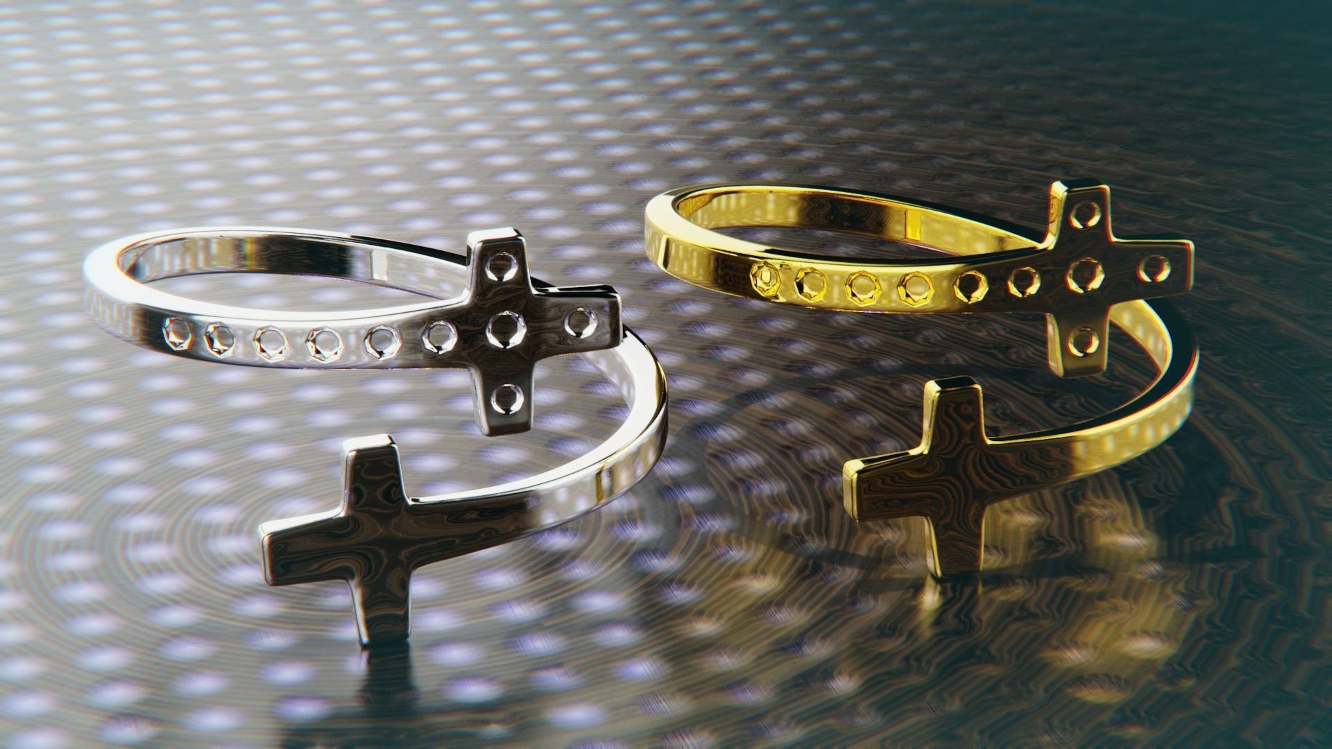Cross Ring for 3d Printing Free 3D print model_7