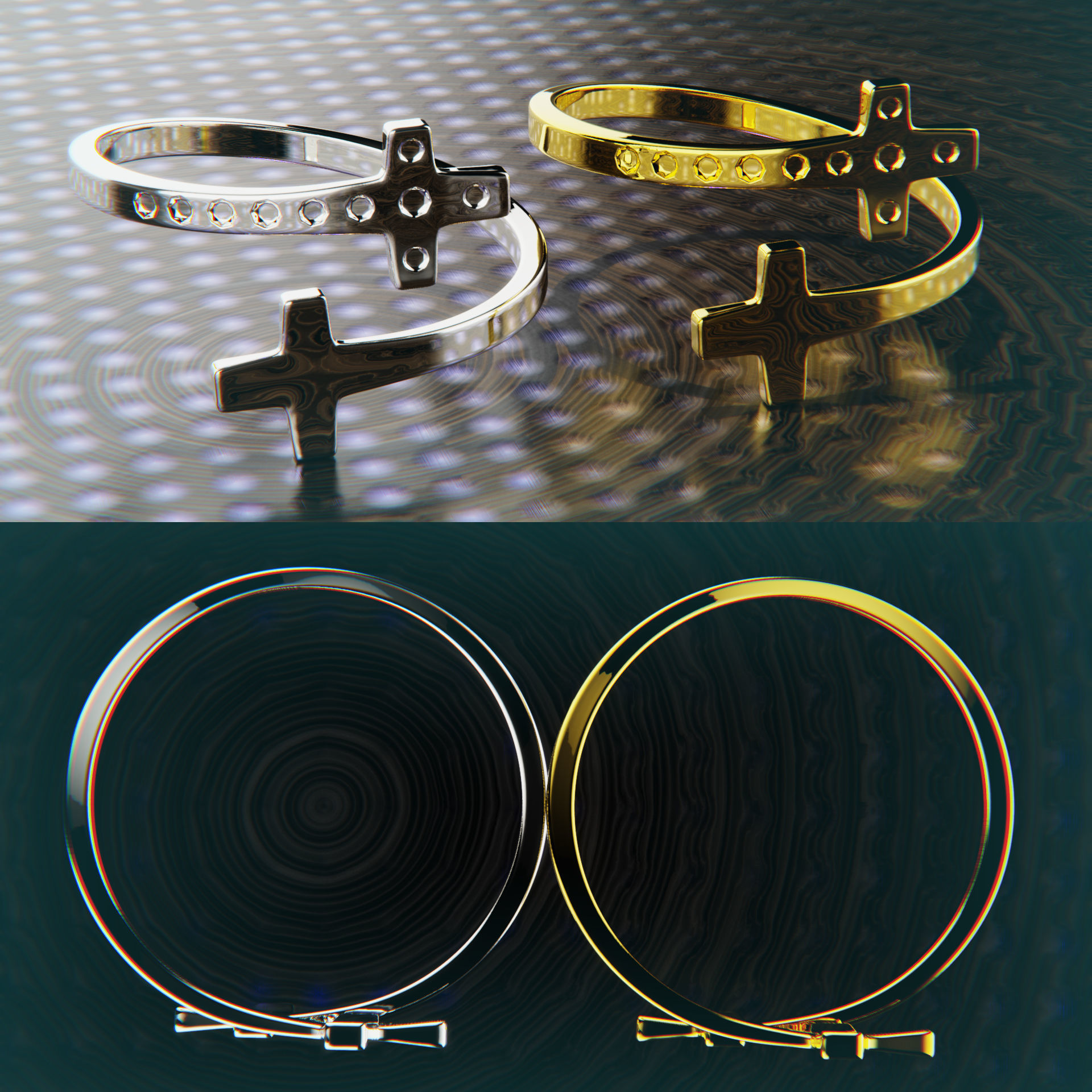 Cross Ring for 3d Printing Free 3D print model_4