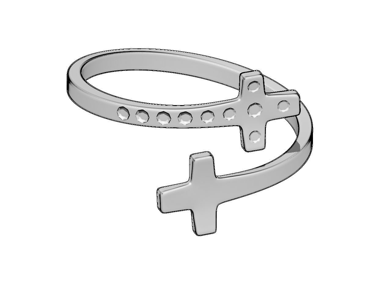 Cross Ring for 3d Printing Free 3D print model_8