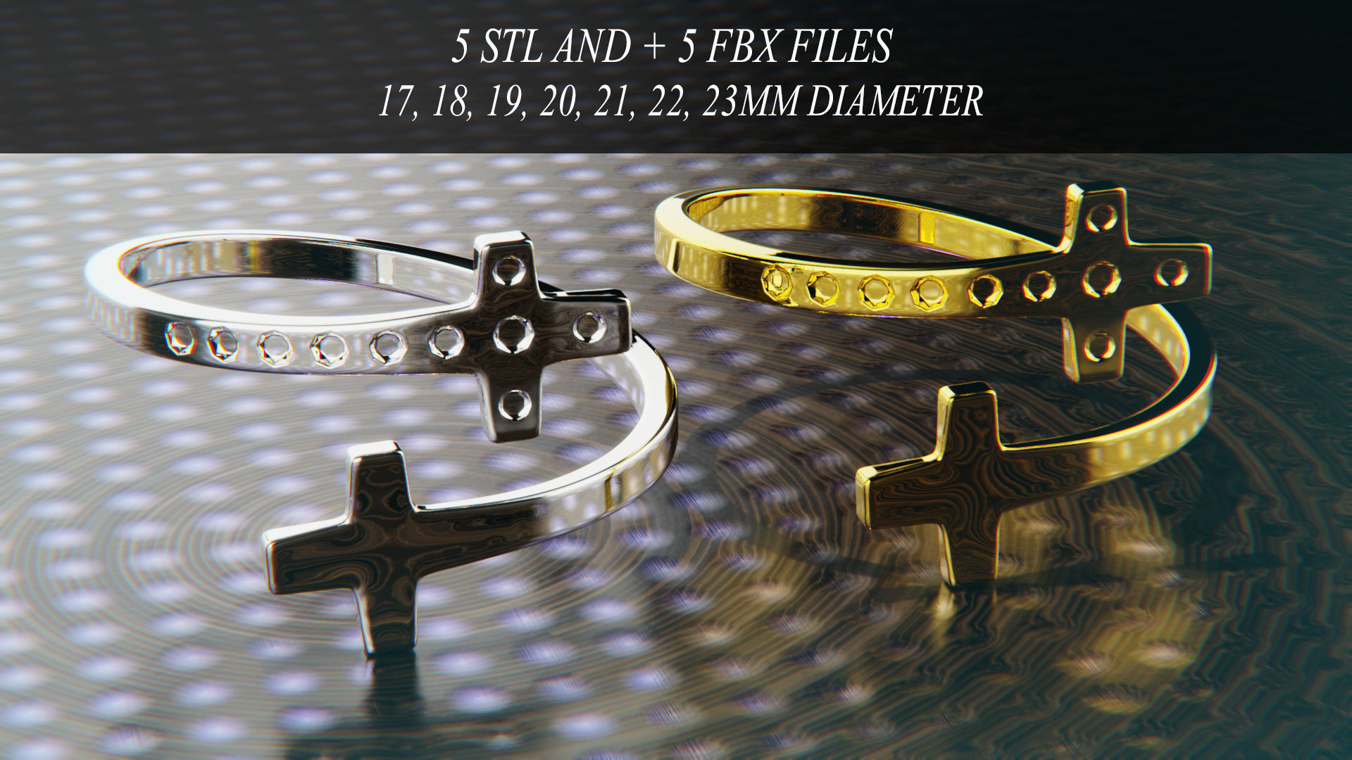 Cross Ring for 3d Printing Free 3D print model_1