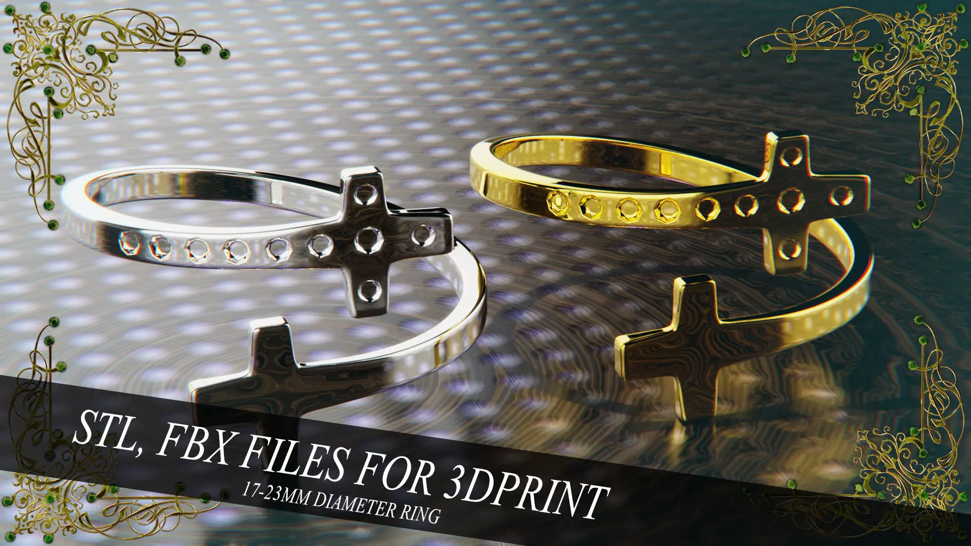 Cross Ring for 3d Printing Free 3D print model_0