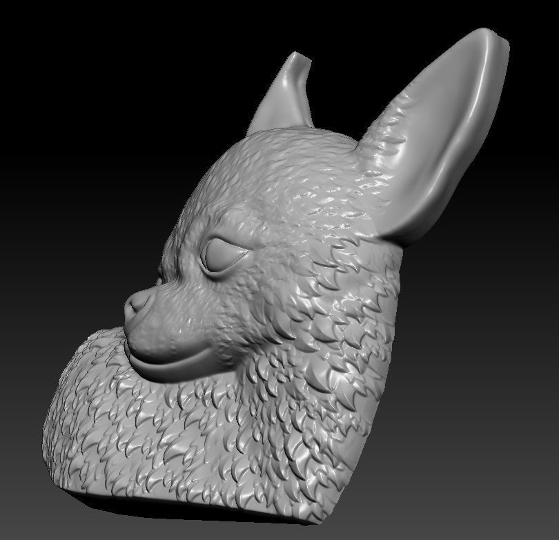 chihuahua head pendant 3D print model_8