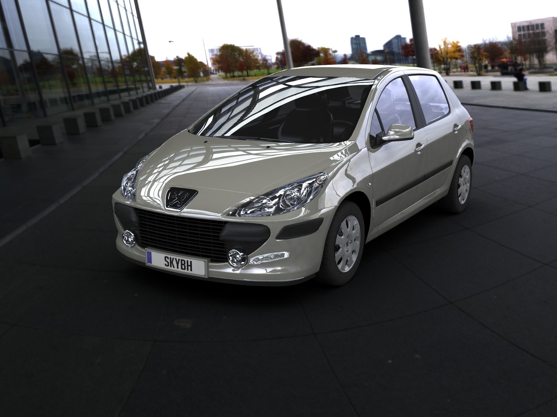 Peugeot 307 Confort Low-poly 3D model_28