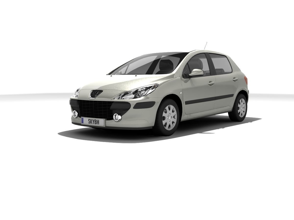 Peugeot 307 Confort Low-poly 3D model_14