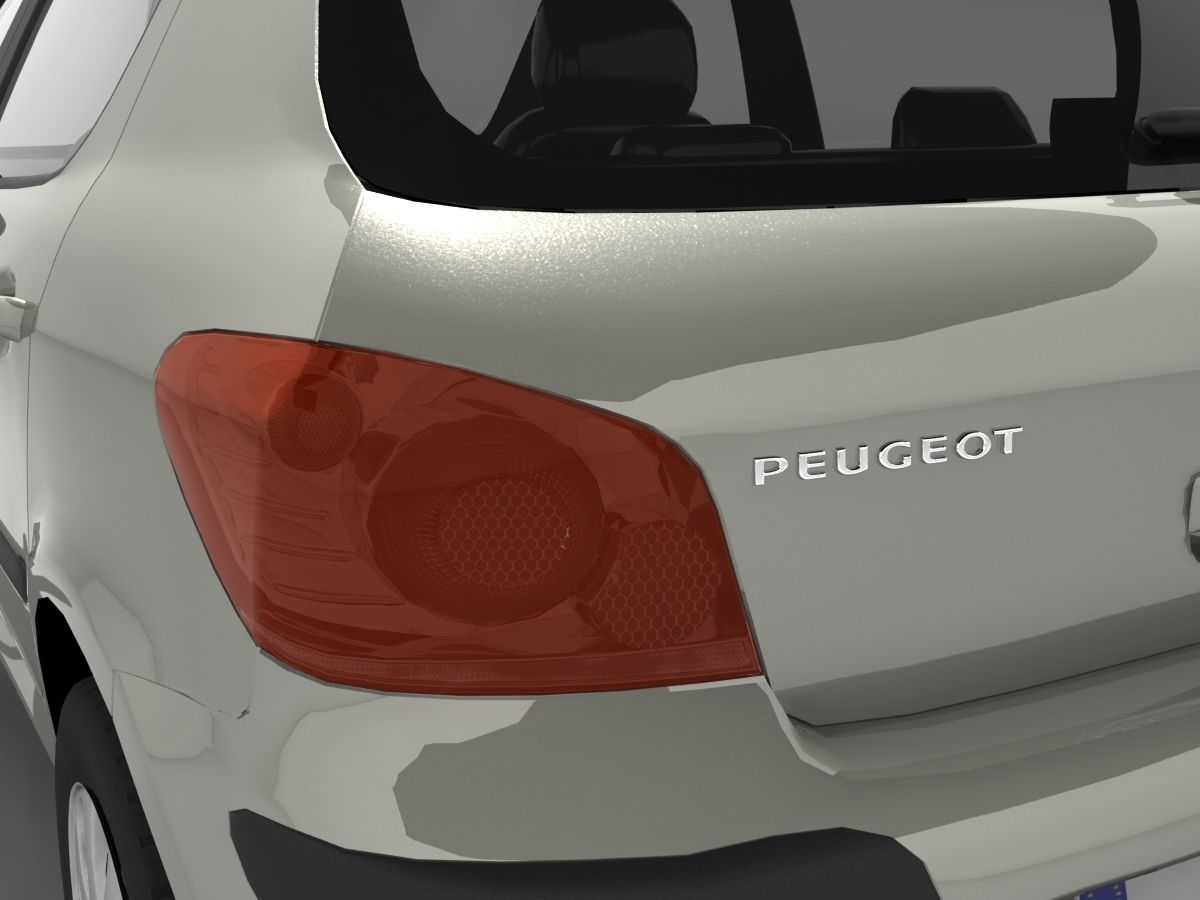 Peugeot 307 Confort Low-poly 3D model_19