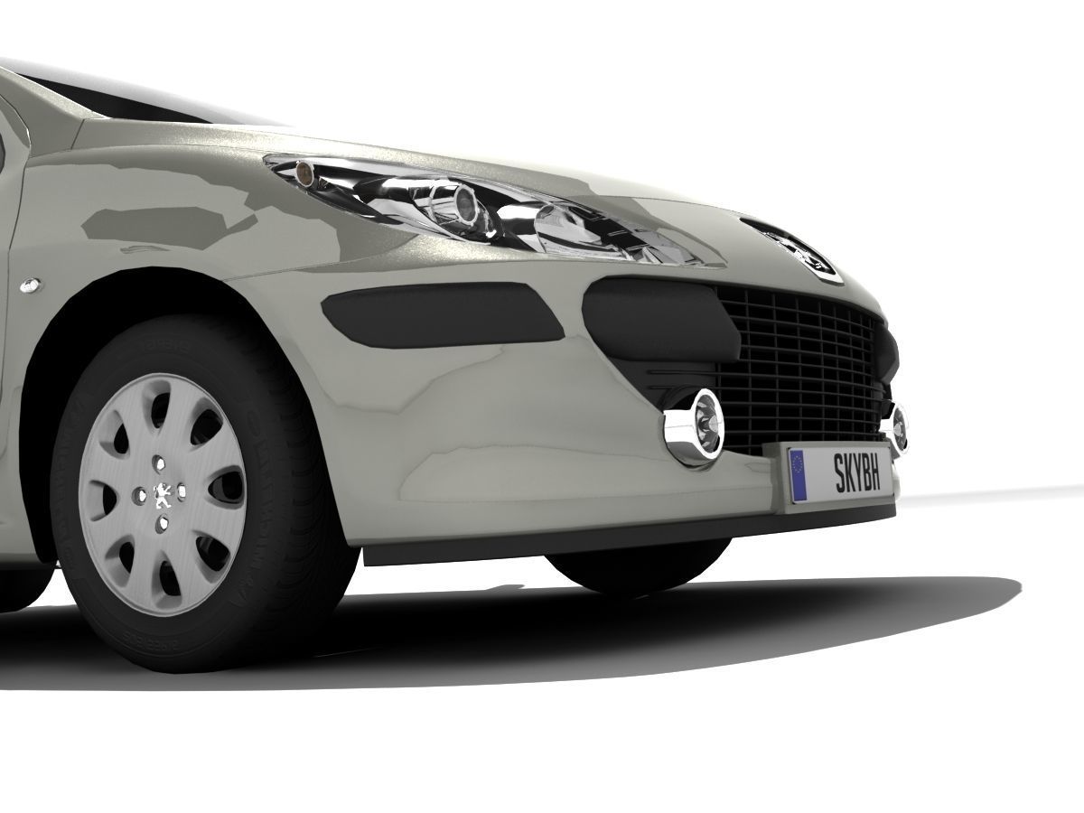 Peugeot 307 Confort Low-poly 3D model_5