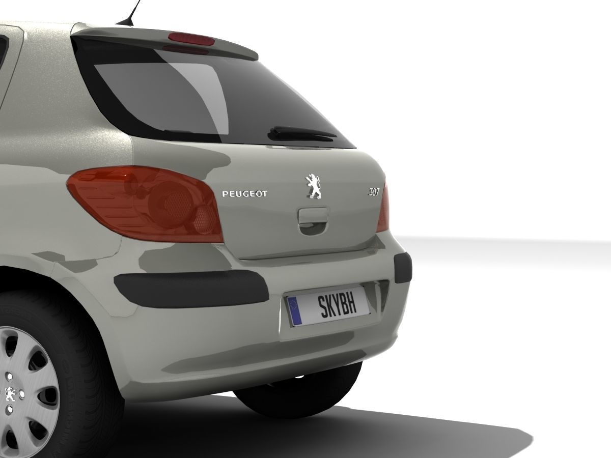 Peugeot 307 Confort Low-poly 3D model_24