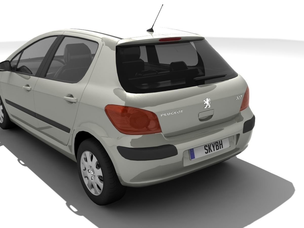 Peugeot 307 Confort Low-poly 3D model_20