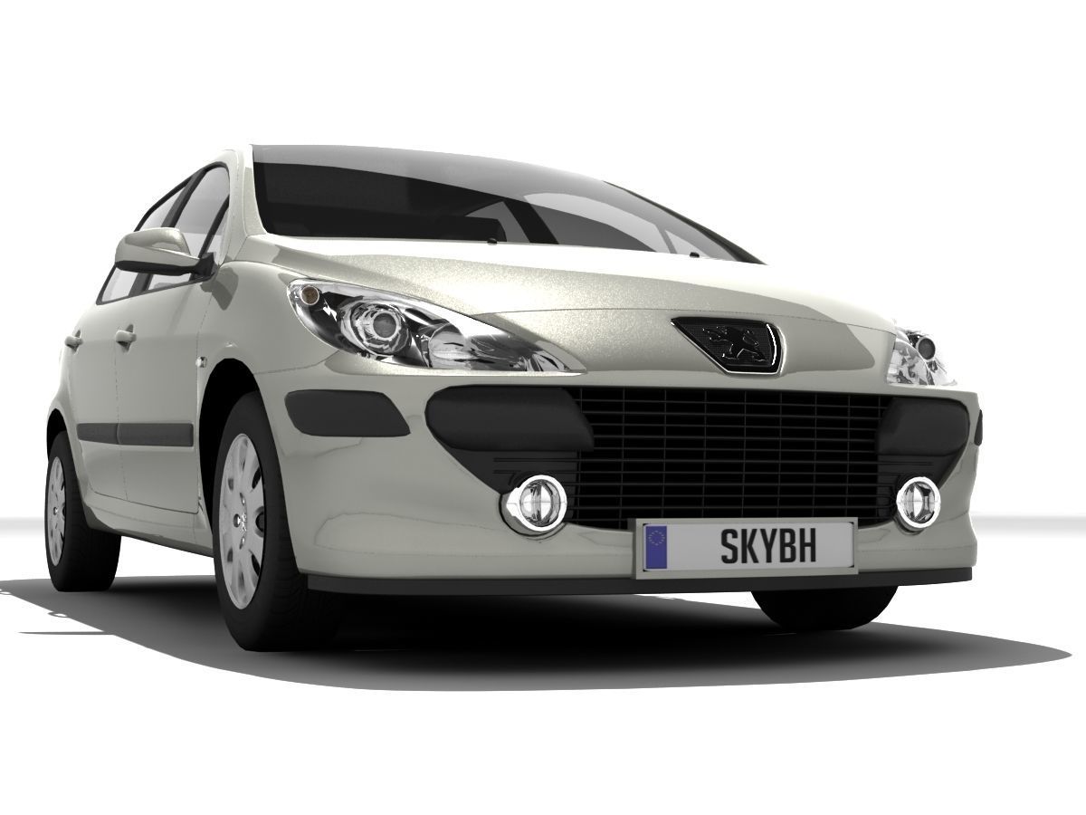 Peugeot 307 Confort Low-poly 3D model_23