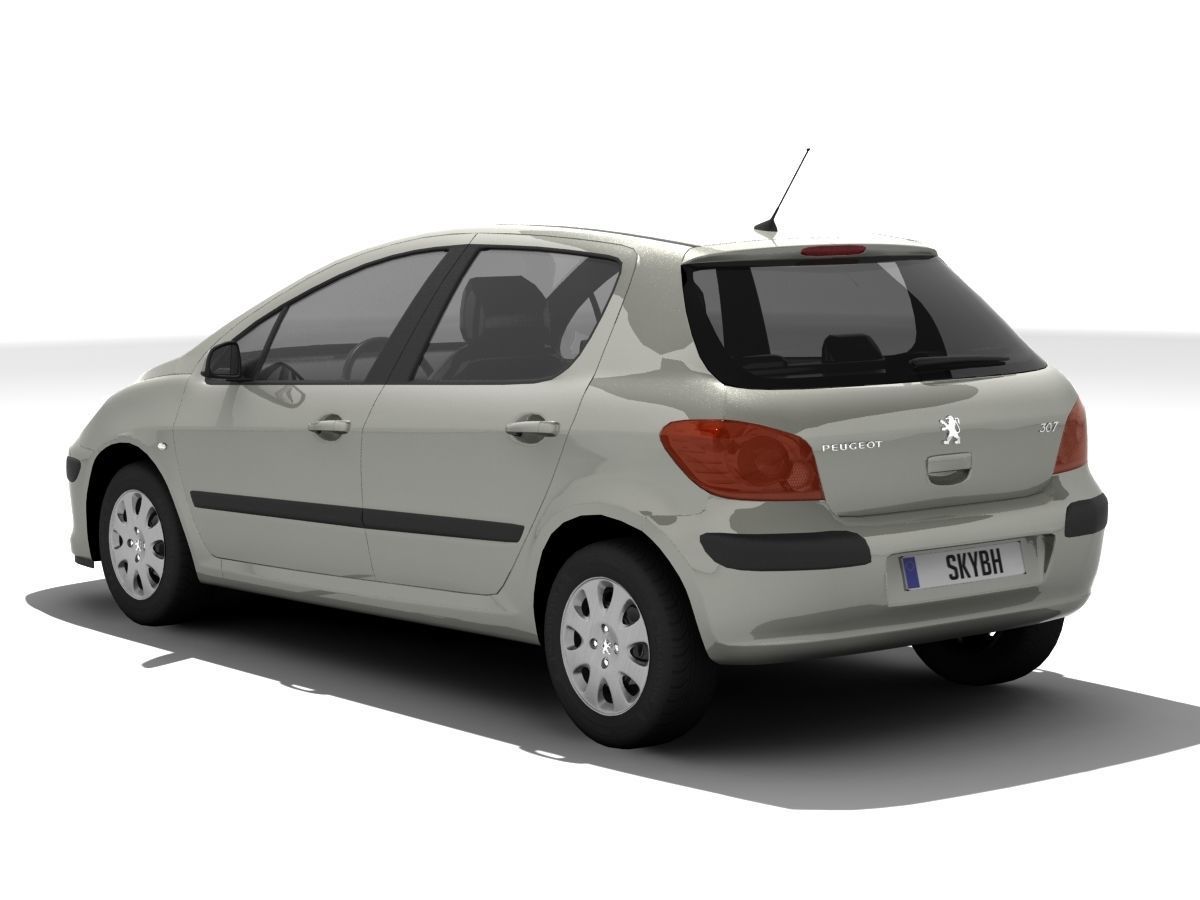 Peugeot 307 Confort Low-poly 3D model_26