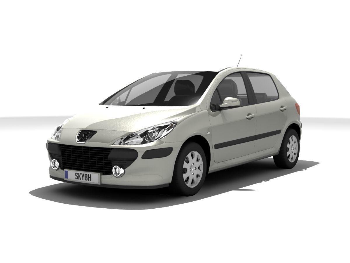 Peugeot 307 Confort Low-poly 3D model_21