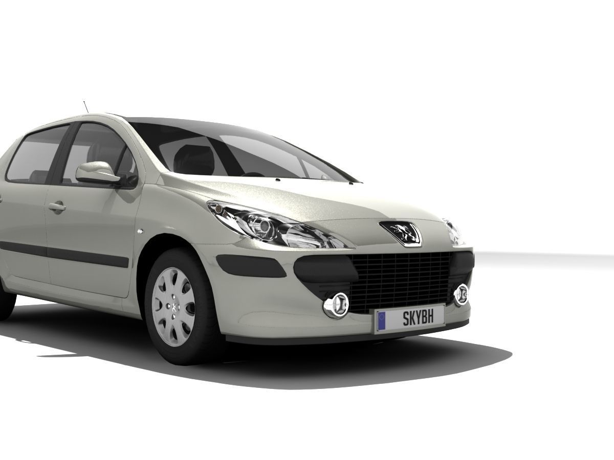 Peugeot 307 Confort Low-poly 3D model_22