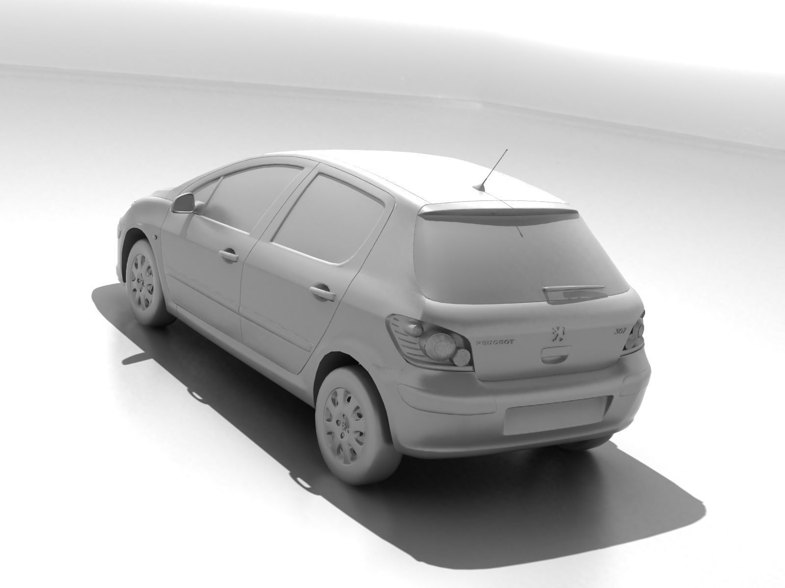 Peugeot 307 Confort Low-poly 3D model_31