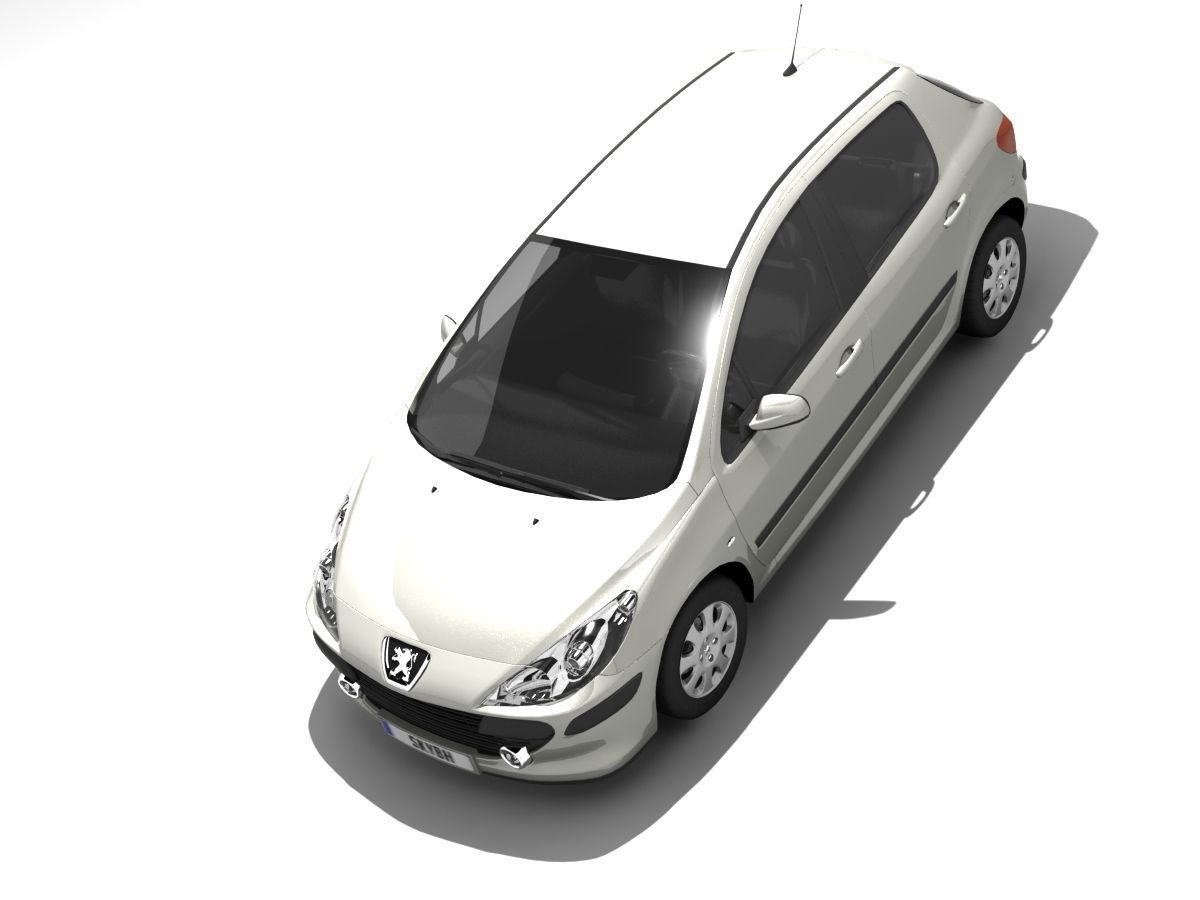Peugeot 307 Confort Low-poly 3D model_11