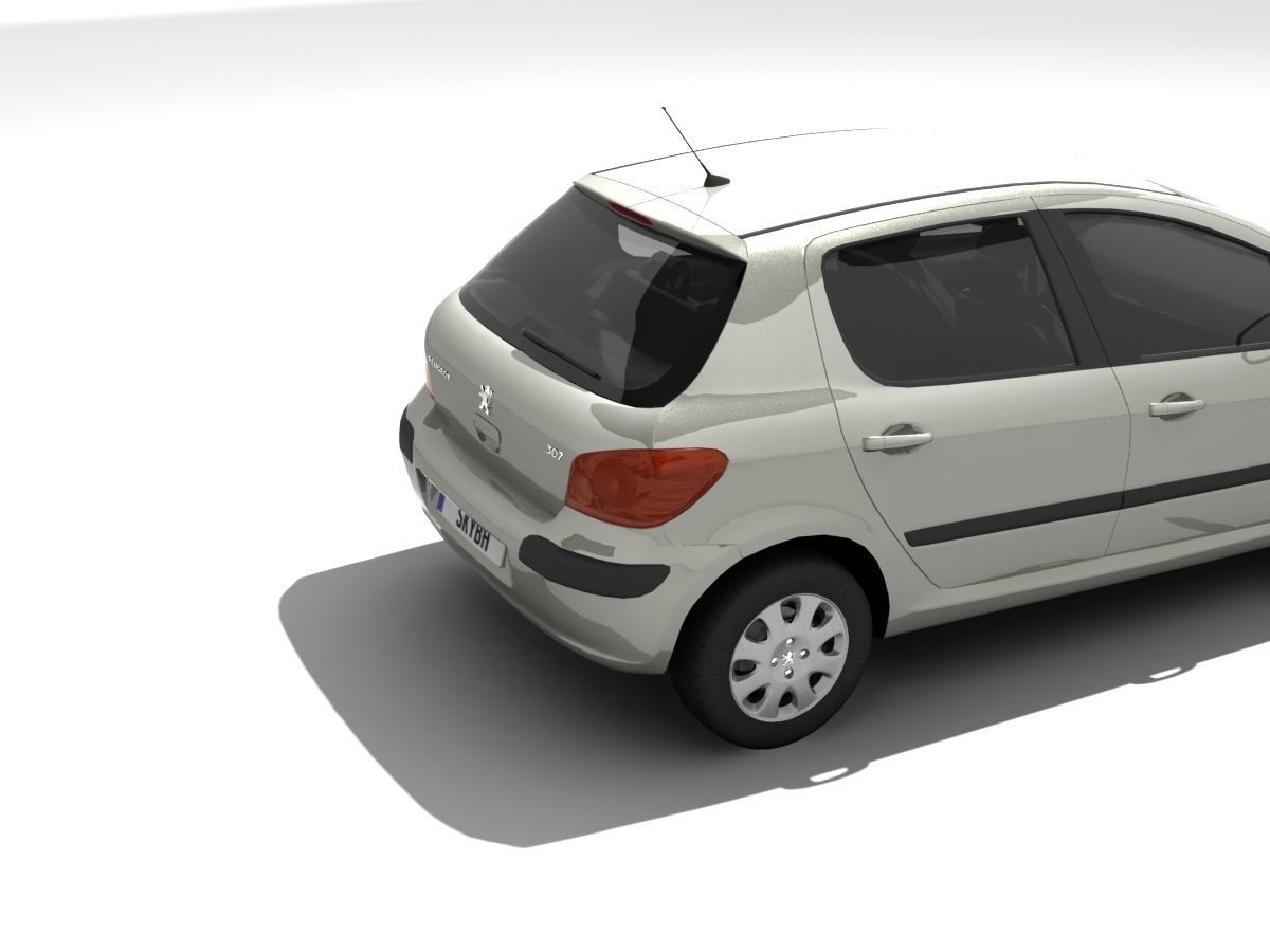 Peugeot 307 Confort Low-poly 3D model_17